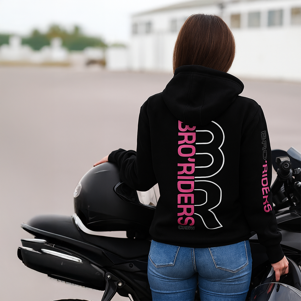 Sweat "Bro'Riders Crew" - Triple - Pink